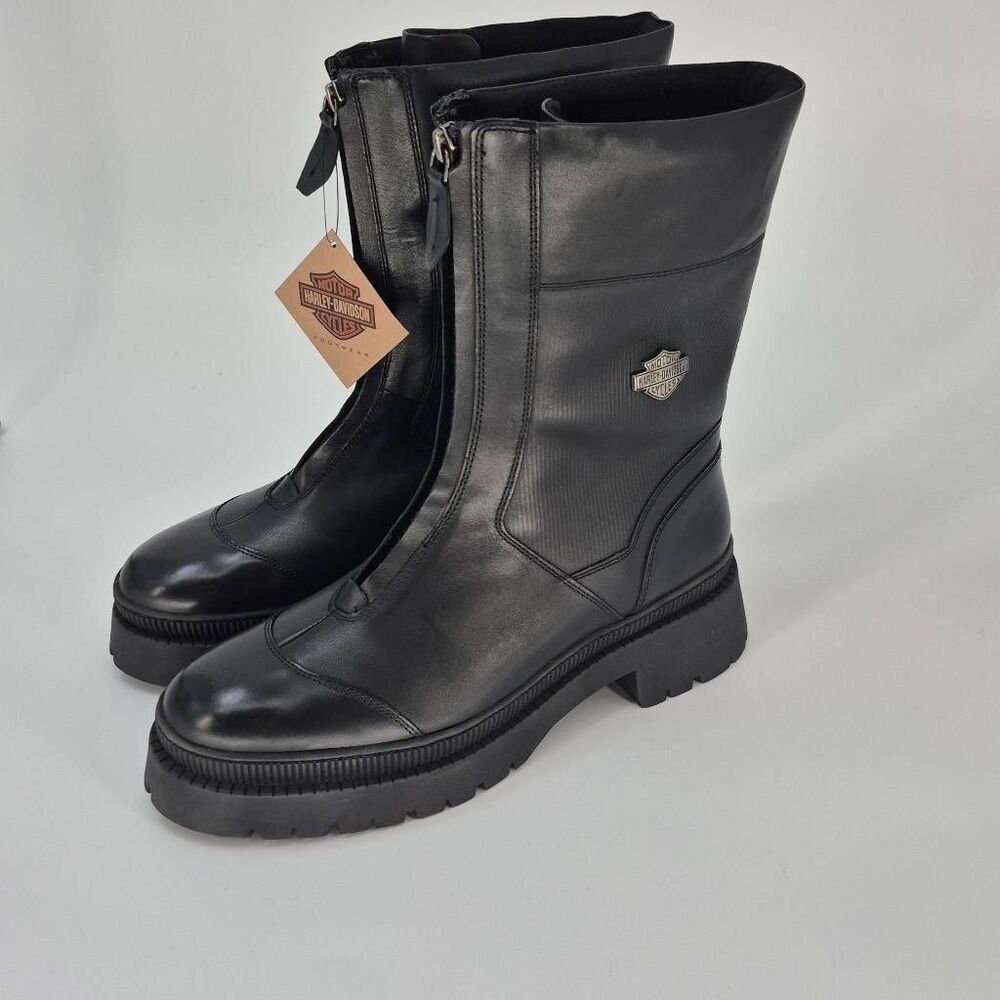 Harley-Davidson Kavan Leather Black Boots Women’s Size 10